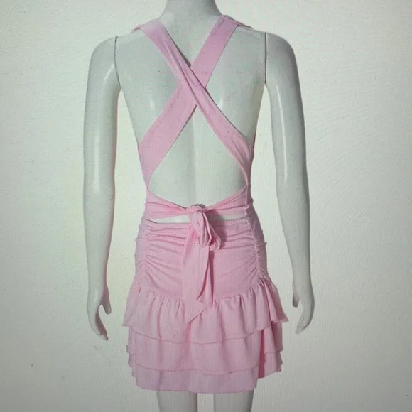 Pink Two-Piece Ruffle Mini Set - Picture 5 of 5